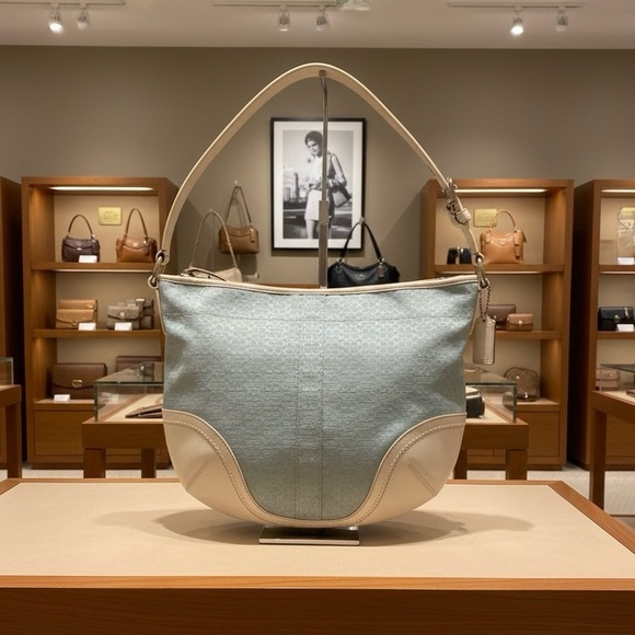 Coach Handbags - Vintage Coach Blue Mini C's Hobo – Style M0772 F10920